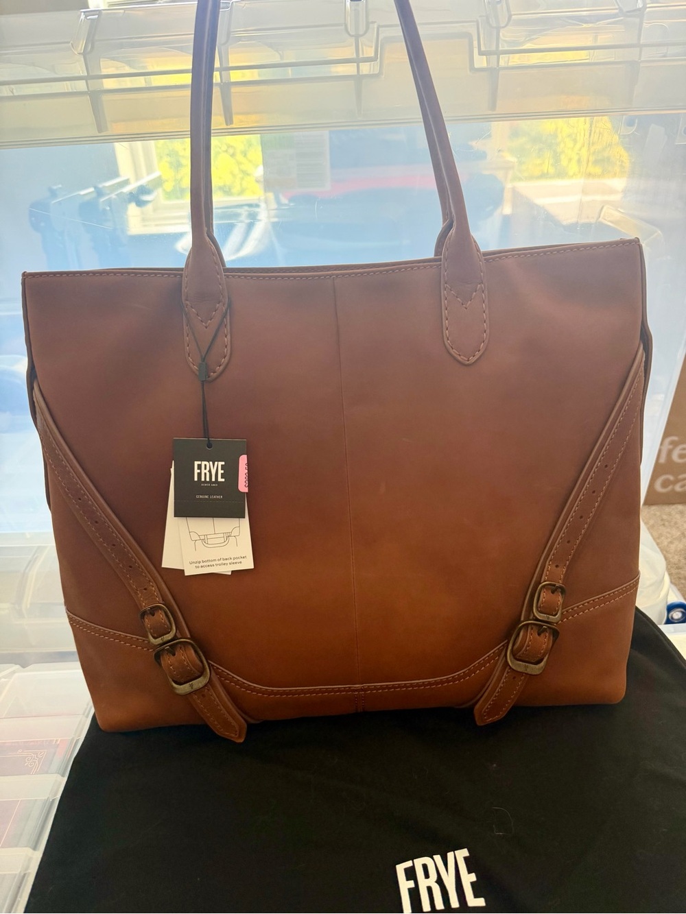 FRYE Veronica Tote (Laptop Bag) in Cognac